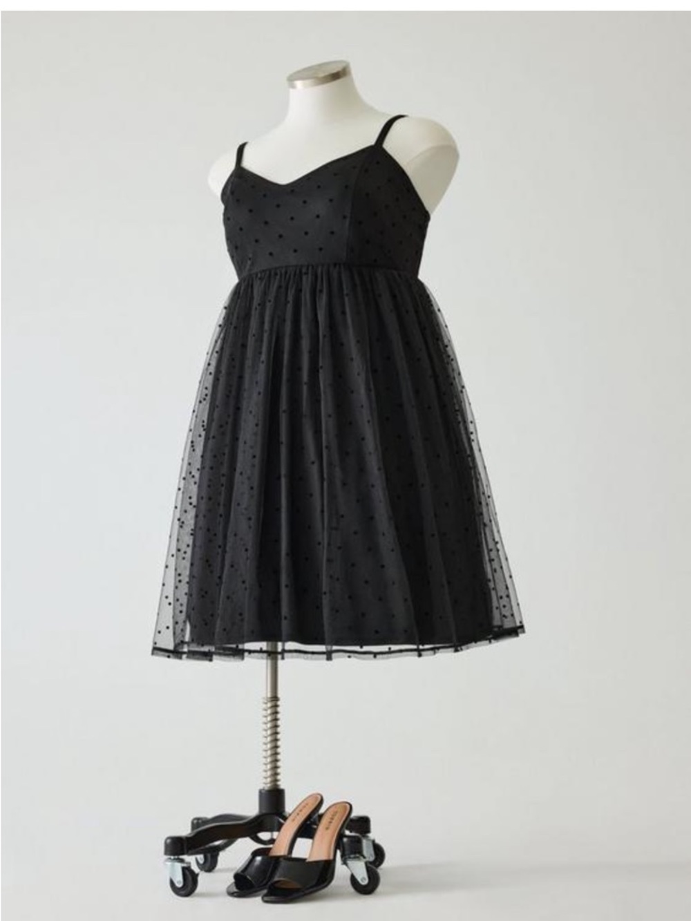 torrid Black Polka Dot Tulle Mini Dress - Picture 5 of 5